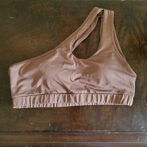High Support One Shoulder Cut Out Sports Bra